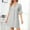 Gray, variant on Summer Dresses For Women Sevevn Women's Eyelet Jacquard Mini Dress V Neck Half Sleeve Casual Shift Dress Dark Blue 2XL