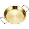 thumbnail image 1 of Stainless Steel Paella Pan, Stainless Flat Bottom Paella Pan, Doul Handle Flat Bottom Cookware, 1 of 5