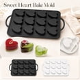 thumbnail image 2 of Baking Mold 12-Cavity Heart Shaped Silicone Tray with Handles for Valentine’S Day Baking, 2 of 9
