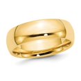 thumbnail image 1 of Mens 10K Yellow Gold 7mm Polished Wedding Band Ring, 1 of 5