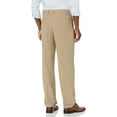 thumbnail image 2 of Haggar Mens Premium Comfort Classic Fit Pleat Expandable Waist Pant 38W x 30L Medium Khaki, 2 of 3