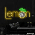 thumbnail image 2 of Craftnamesign Lemon Neon Sign, Fruit Shop Decor, Lemonade LED Sign, 2 of 4