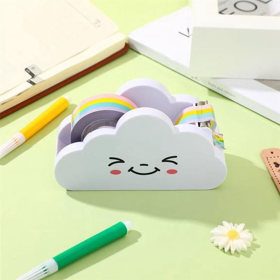 Tape Rainbow Tape Cloud Cutter Student Handbook Desktop Tape Cutter Cute Packaging Tape M C817