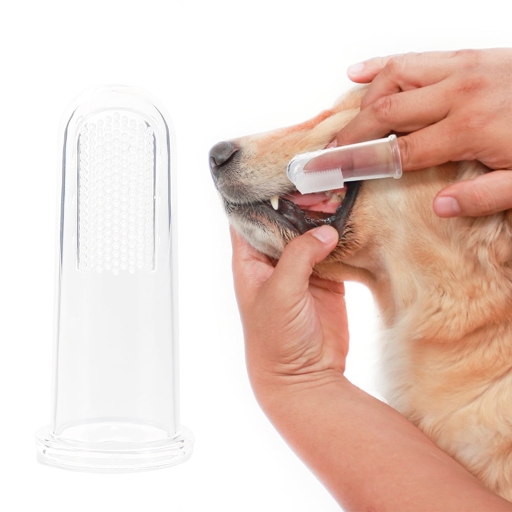 Soft Finger Toothbrush Pet Dog Dental Cleaning Teeth Hygiene Brush 2/5Pcs best* 