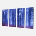 thumbnail image 2 of Two Paths in Foggy Blue Forest - Landscape Canvas Art Print, 2 of 3