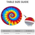 thumbnail image 6 of Colorful Tie Dye Mandala Pattern Round Fitted Tablecloth with Elastic Edge,Dining Table Cover Waterproof,Outdoor Round Tablecloth for Camping,Dining,Indoor and Outdoor, 6 of 7