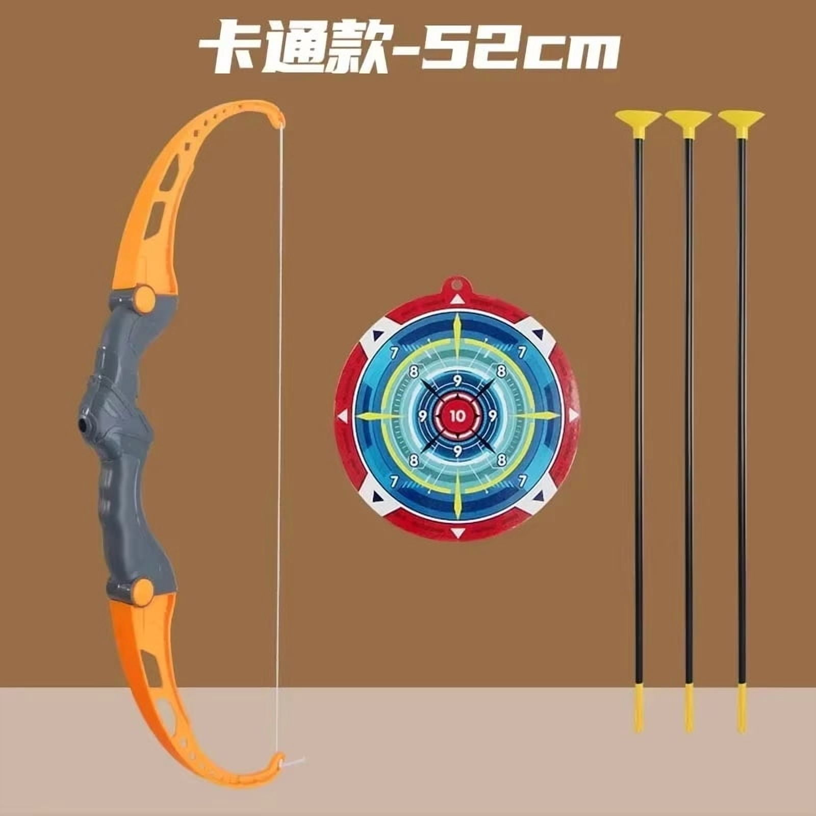 Kids Bow and Arrow Set Outdoor Archery Toy with Suction Cup Arrows – Safe Shooting Game for Ages 4-12 & Family Fun(ORANGE)