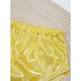 thumbnail image 5 of Linjinx Kids Girls Shiny Dance Briefs Stage Performance Cheerleading Bottom Ballet Yoga Active Shorts Gold 140, 5 of 7