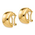 thumbnail image 2 of Diamond2Deal 14K Yellow Gold Omega Back Hoop Earrings for Women, 2 of 4