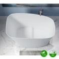 thumbnail image 3 of Rainlex 51" Freestanding Soaking Solid Surface Bathtub in White, 3 of 12