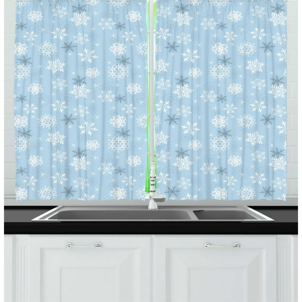 Winter Curtains 2 Panels Set Cold Weather In New Year S Eve Traditional Holiday Eve Traditional Holiday, Curtains For Cold Weather