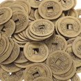 thumbnail image 2 of 100Pcs 2.4cm Retro Chinese Feng Shui Coins Ching Divination Coins Luck Success Prosperity Coins for Home (Random Style), 2 of 3