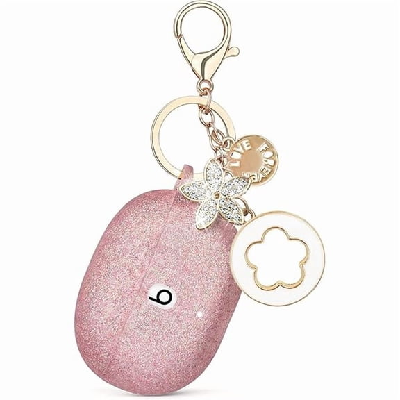 mjw001 Case Compatible with Beats Studio Buds (2021) / Beats Studio Buds   (2023) Silicone Protective Case for Beats Wireless Earbuds with Keychain (Rose Gold)