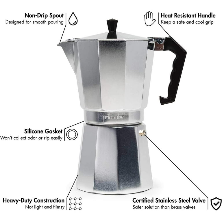 Cuban coffee maker, Aluminum construction . 9 cup GET ONE FREE Replacement