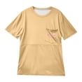 thumbnail image 5 of Gelikeya Women's Nursing Tops for Breastfeeding Short Sleeves Casual Nursing Shirts with Zipper Pregnancy Mama Clothes Yellow, Size XXL, 5 of 5