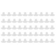 thumbnail image 1 of Bumpers de mesa de vidrio Uxcell, 50 Pcs 10mm Bumpers de goma blanca con tallo para puertas de gabinete, almohadillas de pie de fondo plano, blancas, 1 of 7