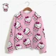 thumbnail image 4 of Sudadera con capucha de otoño HELLO KITTY, sudadera fina y elegante para mujer, jerséis Harajuku, moda coreana, estampado de leopardo, ropa de calle de manga larga, 4 of 5