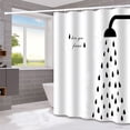 thumbnail image 1 of SHAR 180*180CM Waterproof Shower Curtain with Hooks (Hand Painted Shower), High Quality, Mildew Proof, Easy to Clean, Beautifully Printed, 1 of 5