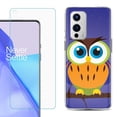 thumbnail image 1 of Slim-Fit TPU Phone Case Compatible with OnePlus 9 5G, with Tempered Glass Screen Protector, by OneToughShield ® - Night Owl, 1 of 4