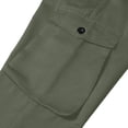 thumbnail image 4 of Lmueinov Cargo Pants for Men Elastic Drawstring Waist Lightweight Casual Jogger Pants with Pockets Outdoor Long Trousers for Jogging Hiking, 4 of 8
