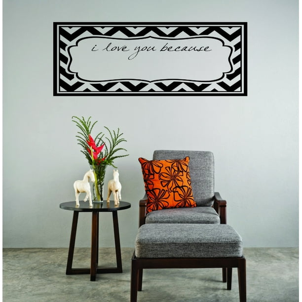 Custom Designs I Love You Because Frame Zig Zag Print 12x18 Inches