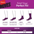 thumbnail image 5 of Hanes Women's Moves 10 Pair Cushion Crew Black, Size 8-12, 5 of 5