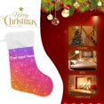 thumbnail image 4 of Custom Yellow Purple Glitter Christmas Stockings Christmas Presonalized Large Stocking Sock, Set of 1 Xmas Party Winter Decor Candy Bag Family Holiday Gift, 17.7 Inch, 4 of 7