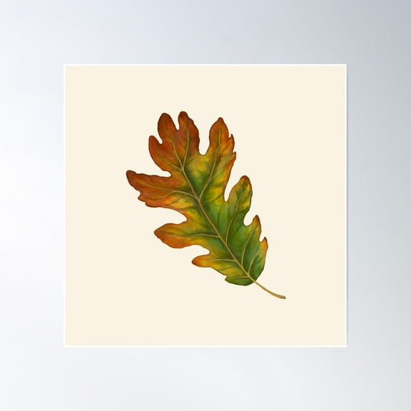 Oak Leaf Poster Wall Art, Modern Wall Decor, 8x12 UNFRAMED