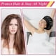 thumbnail image 4 of 2 pieces satin night cap, satin night cap, silk night cap night cap for women (black, coffee), 4 of 5