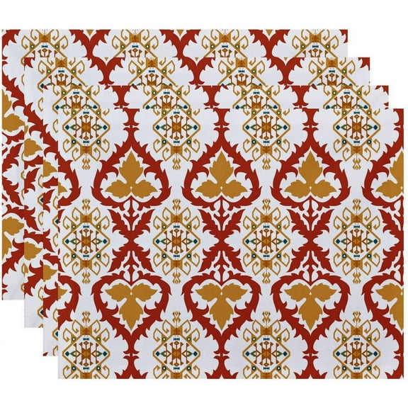 Simply Daisy 18" x 14" Bombay Geometric Print Placemats, Set of 4