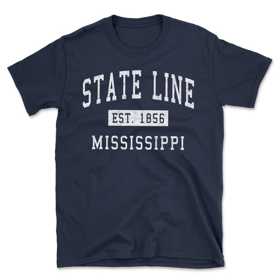 State Line Mississippi Classic Established Men's Cotton T-Shirt