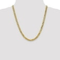 thumbnail image 4 of Auriga Fine Jewelry 10K Yellow Gold 6.25 mm Flat Beveled Curb Chain Necklace for Mens 22", 4 of 6