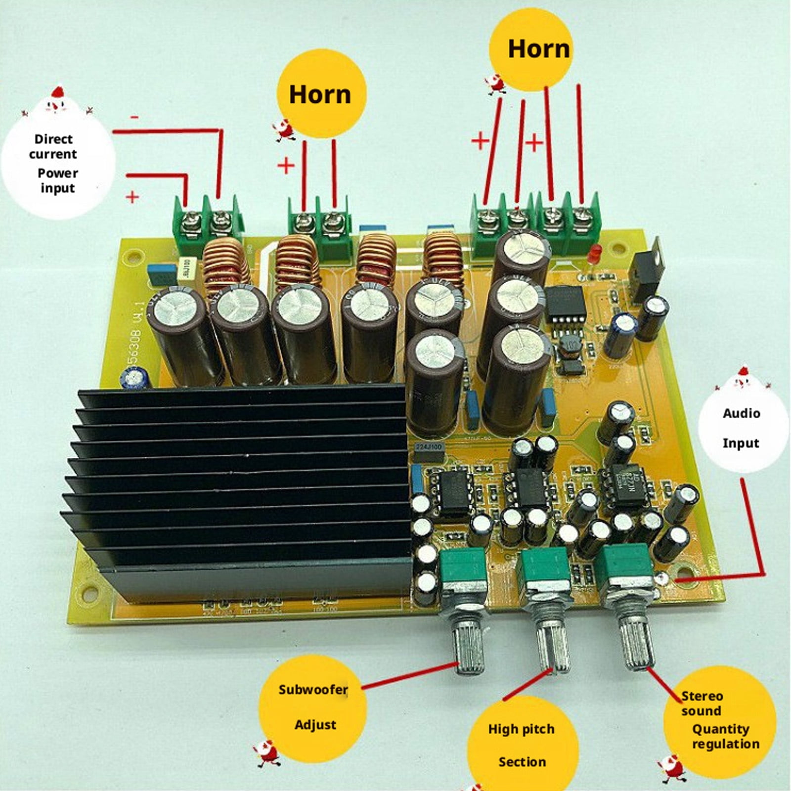 TAS5630 150Wx2+300W Power Class D Digital Sound Power Amplifier Board For Passive Loudspeaker Accessories Replacement