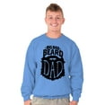 thumbnail image 3 of Big Bad Beard Dad Fathers Day Gift Men's Big & Tall Crewneck Sweatshirt Brisco Brands 2X, 3 of 4