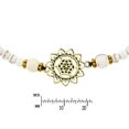 thumbnail image 3 of Gorgeous Heart Mandala White Howlite and Brass Bead Jingle Bell Anklet, 3 of 4