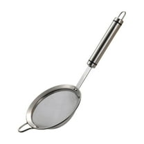 JoyMoreHome Stainless Steel Kitchen Fine Mesh Food Strainer and Hot Pot Skimmer with Long Handle for Skimming, Cooking, Frying, Grease, Gravy and Foam