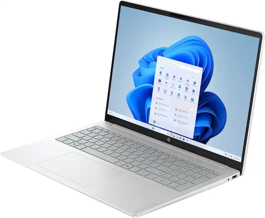 HP OmniBook 3 16" 2K Touchscreen Laptop, AMD Ryzen 5 40, Copilot AI, 8GB DDR5 RAM, 256GB SSD, AMD Radeon 610M, Windows 11 Home, Glacier Silver,