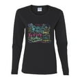 thumbnail image 2 of Wild Bobby, God Grant Me Serenity Courage and Wisdom Prayer Faith, Inspirational/Christian, Women Graphic Long Sleeve Tee, Black, Small, 2 of 3