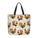 thumbnail image 1 of Easygdp Colorful Roosters Bolsa Tote para Mujer, Bolso de Hombro para Trabajo, Playa, Viajes, Compras y Supermercado, 1 of 6