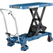 Global Industries  Best Value Mobile Heavy Duty Scissor Lift Table 40 x 20 in. Platform - 2200 lbs - Blue