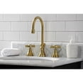 thumbnail image 4 of Kingston Brass KS2987ZX Millennium Widespread Bathroom Faucet with Brass Pop-Up, Brushed Brass, 4 of 8