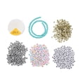 thumbnail image 1 of 800 Uds Cuentas de letras diferentes colores patrón claro superficie brillante ligera cuentas del alfabeto ampliamente utilizadas para joyería DIY, 1 of 14
