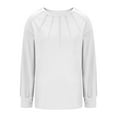 thumbnail image 5 of Oalirro Women's Autumn Winter Solid Round Neck Long Sleeve Tunic Top, 5 of 6