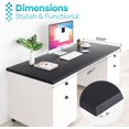 thumbnail image 3 of Kaboon 60x24 inches Tabletop, Solid One-Piece Desktop for Sit Stand Desk, Double Desks, L Desk DIY,Wood Countertop Home or Commercial Use,1 inch Thick, Black, 23.62" D x 59.1" W, 3 of 14