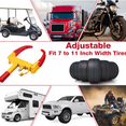 thumbnail image 4 of 2 Pcs Wheel Lock for Cars, Heavy Duty Trailer Wheel Lock Universal Security Anti Theft Tire Clamp for Vehicles Boot Camper SUV ATV Boat Motorcycle Deterrent(Red), 4 of 5