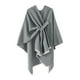 thumbnail image 1 of Poncho grande con abertura delantera para mujer - Chal de punto, material de poliéster - Talla única, 1 of 2