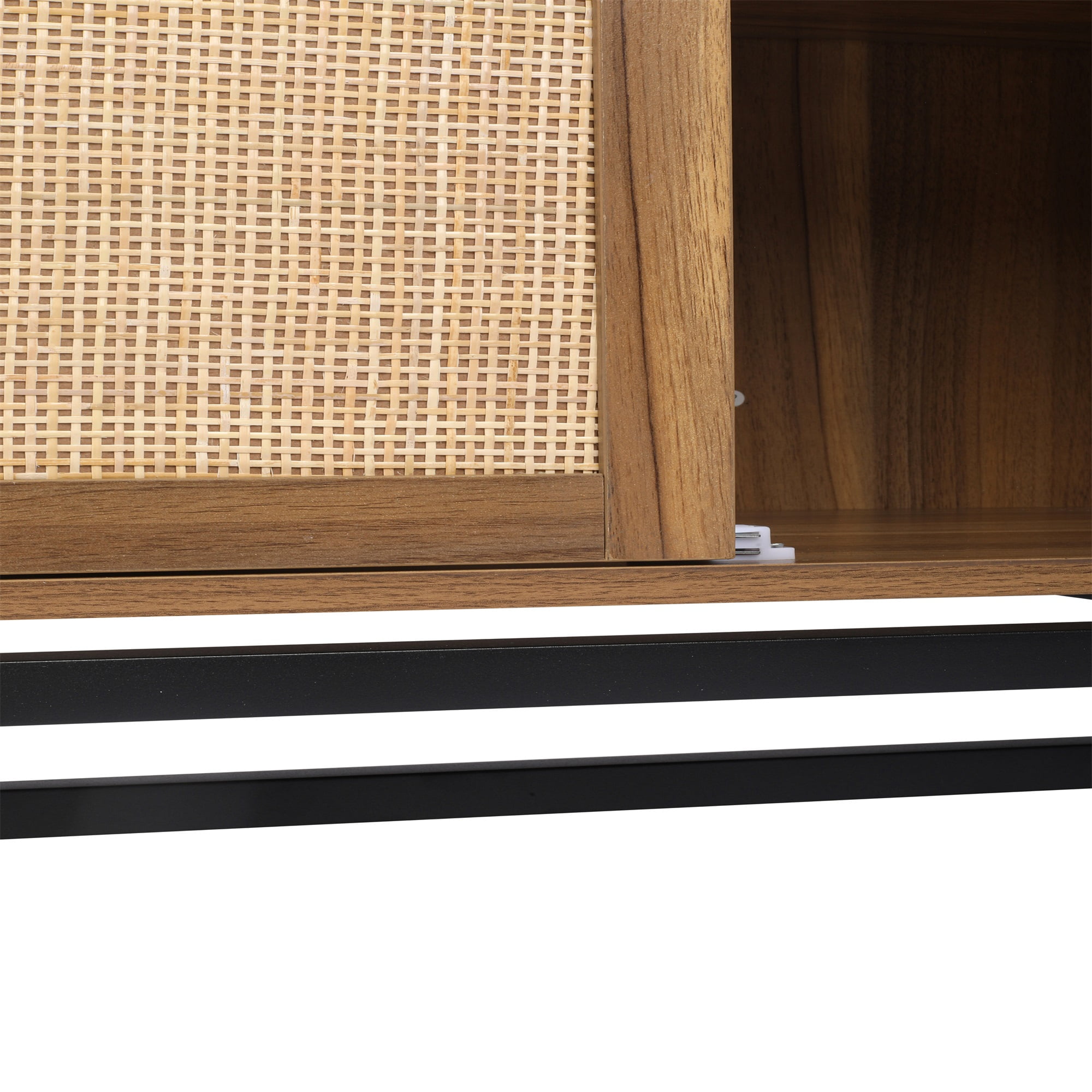 YYAo Natural Rattan Kitchen Storage Cabinet, Sideboard Buffet Cabinet for Dining Room, Hallway, Walnut YYAo Natural Rattan Kitchen Storage Cabinet, Sideboard Buffet Cabinet for Dining Room, Hallway, Walnut