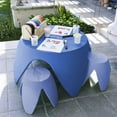 thumbnail image 6 of ECR4Kids Blossom Kids Toddler Indoor/Outdoor Plastic 36x36x18" Play Table, Blue, 6 of 6