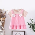 thumbnail image 2 of TAGOLD Toddler Girls Summer Dress,1-4 Years Summer Baby And Toddler Princess Striped Cotton Short Sleeve Dress Children's Dress, 2 of 3
