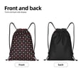 thumbnail image 2 of Yiaed Red and white polka dots Print Drawstring Bags Drawstring Backpack Bulk String Back Pack Gym Sport Bag-Small, 2 of 5
